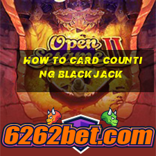 how to card counting blackjack