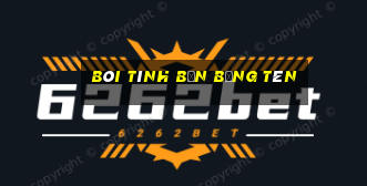 bói tình bạn bằng tên