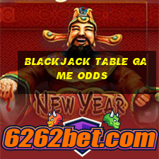 blackjack table game odds