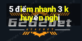 5 điểm nhanh 3 khuyến nghị