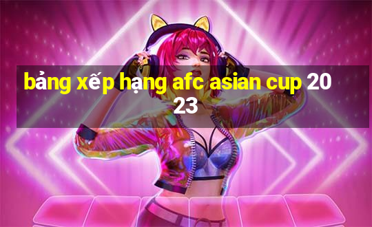 bảng xếp hạng afc asian cup 2023