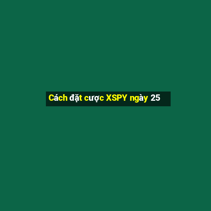 Cách đặt cược XSPY ngày 25