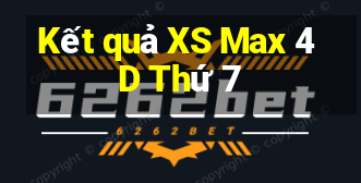 Kết quả XS Max 4D Thứ 7