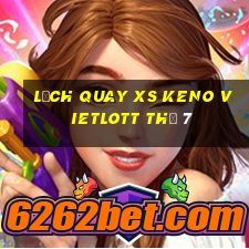 Lịch quay XS Keno Vietlott Thứ 7