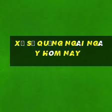 xổ số quảng ngãi ngày hôm nay